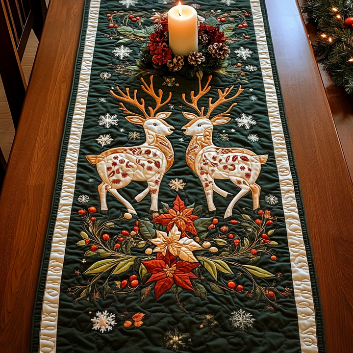 Rensdyr Wonderland Quilted Table Runner NCU0VH784