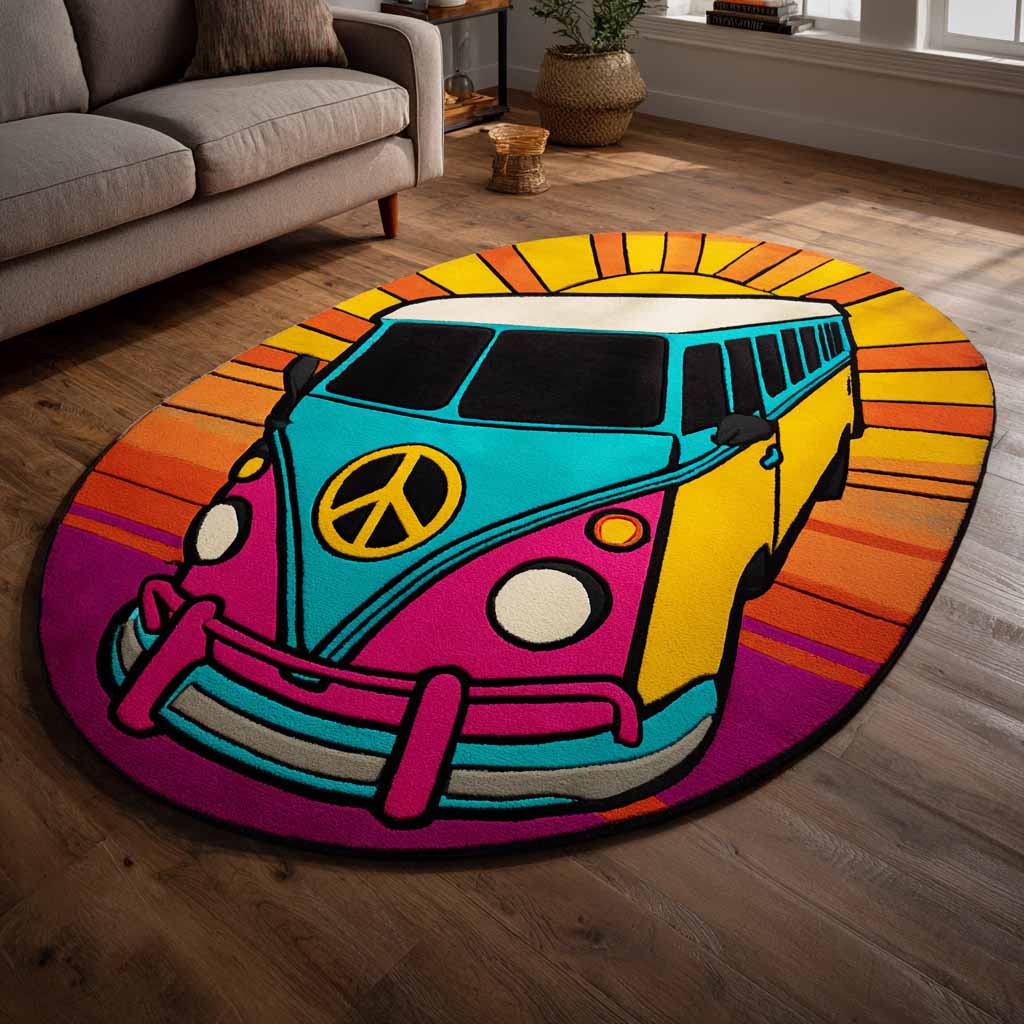 Retro Ride Custom Shape Area Rug NCU0XD2715