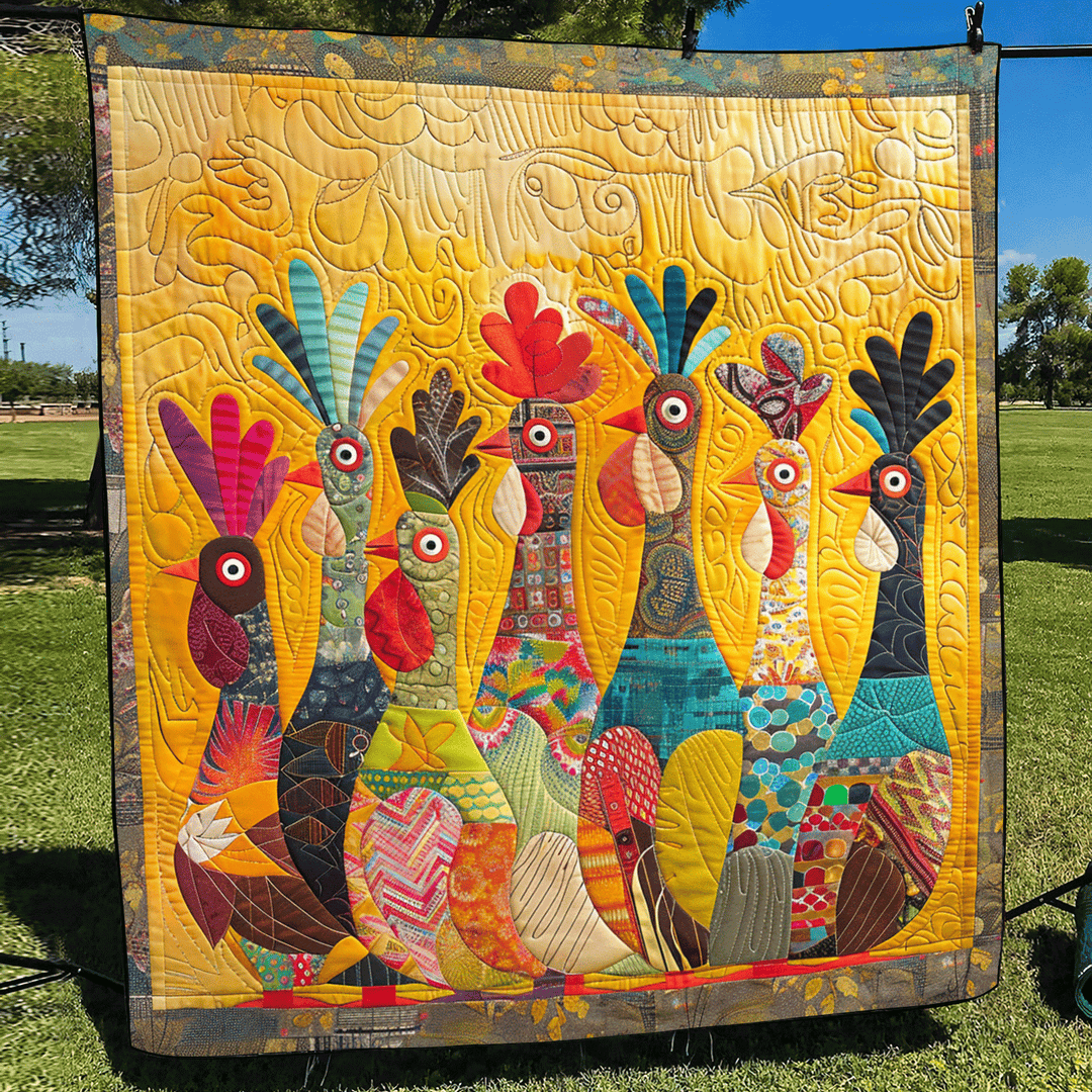 Rooster Club Kunst Quilt Ophæng NCU0TH1569