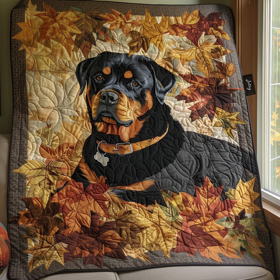 Rottweiler's Efterårsvind Quilted Blanket NCU0PT345