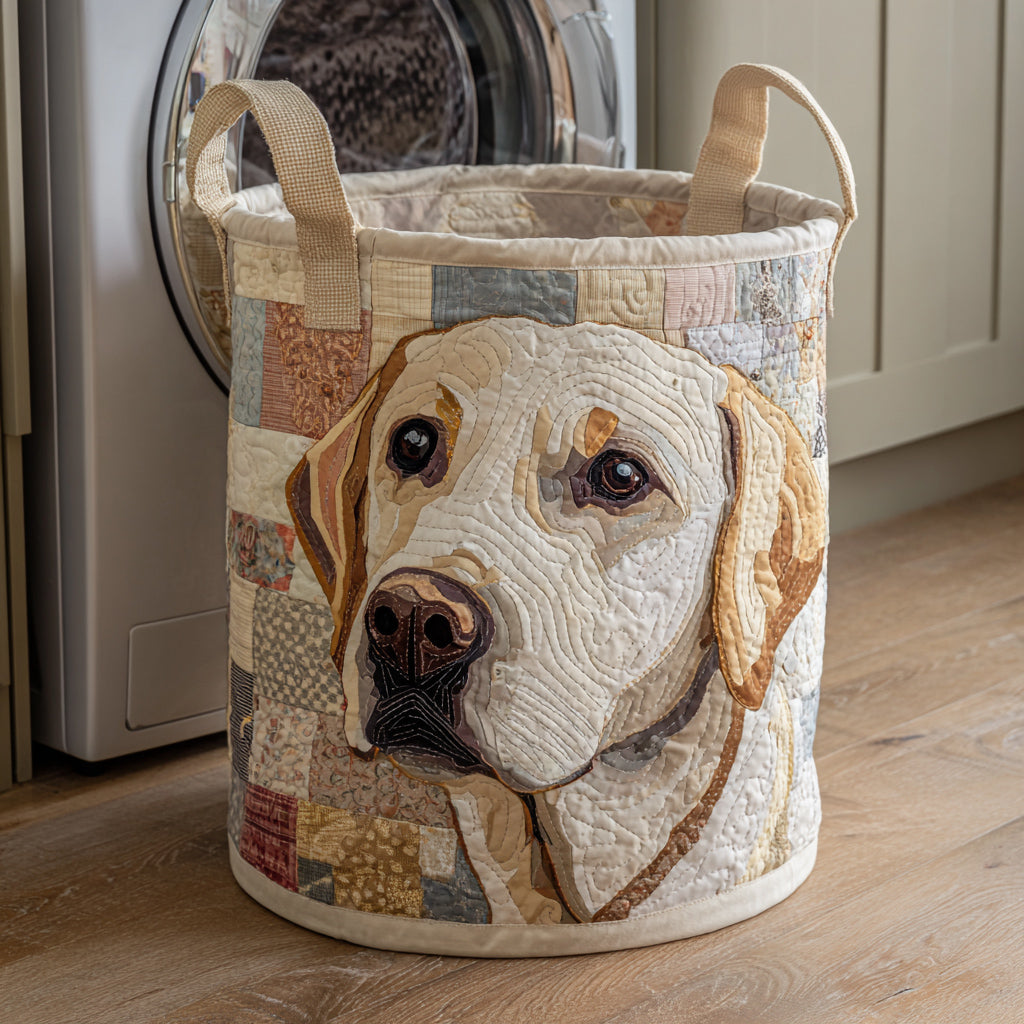 Rustik Labrador Quiltet Vasketøjskurv NCU0HNH444