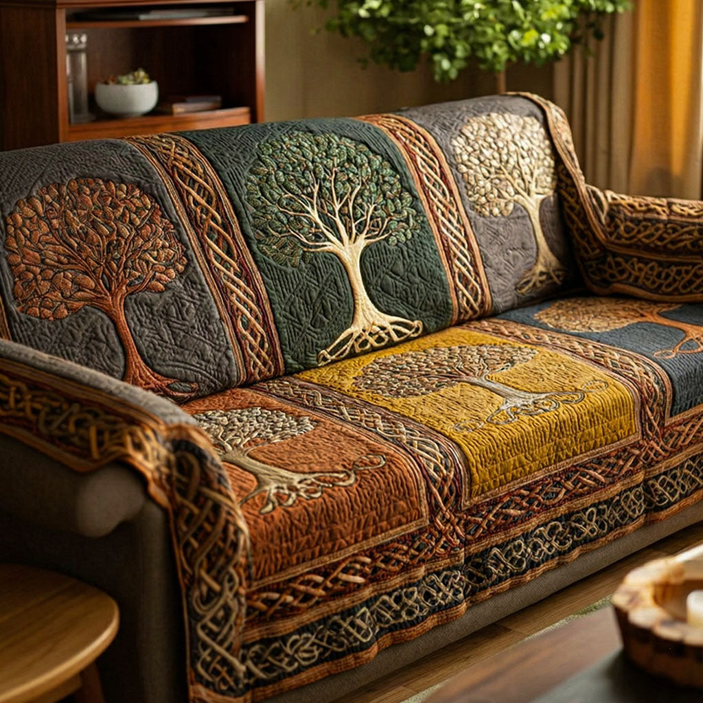 Rustik Natur Rødder Quilted Sofa Dække NCU0NT12063