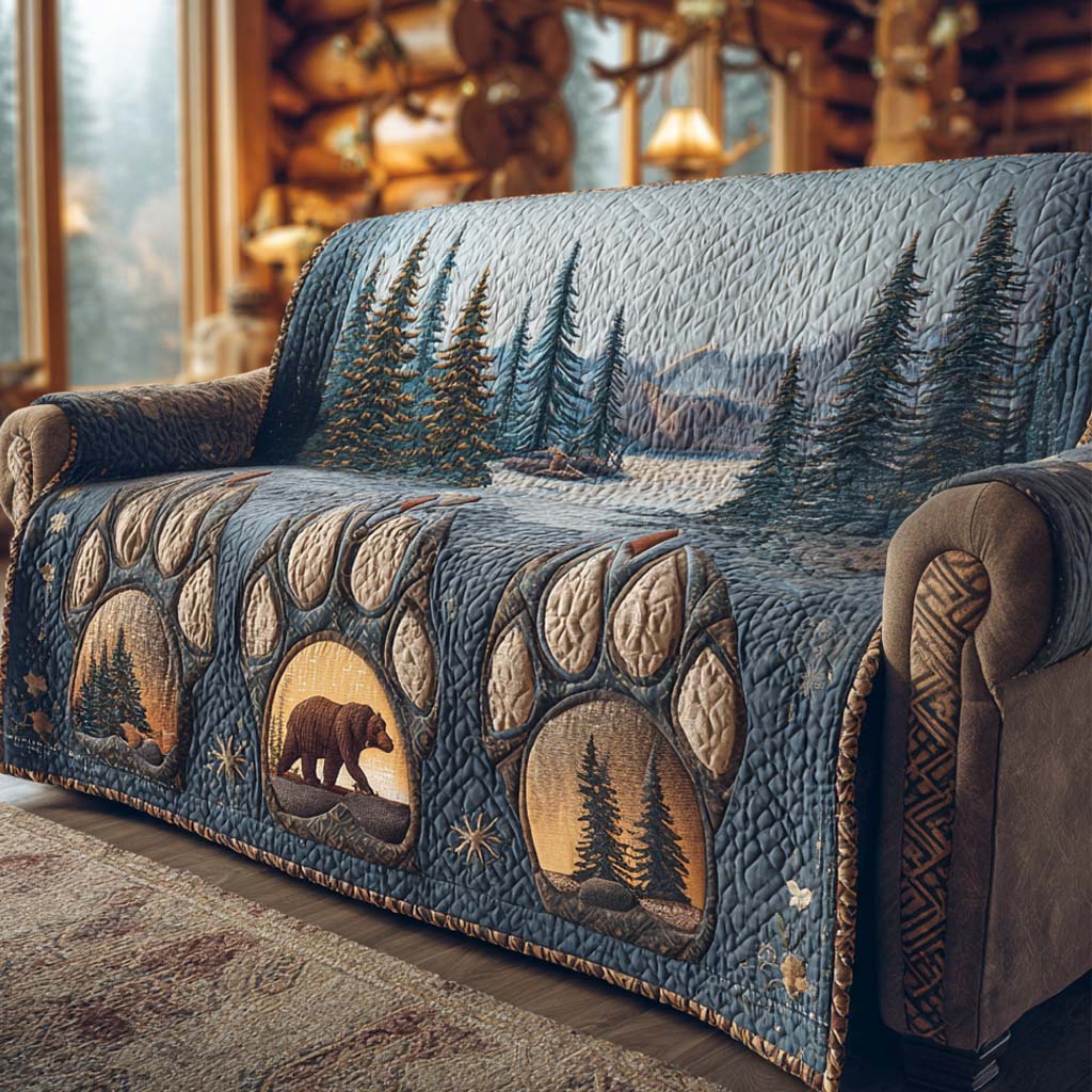 Rustik Path Quiltet Sofa Dække NCU0XD1733