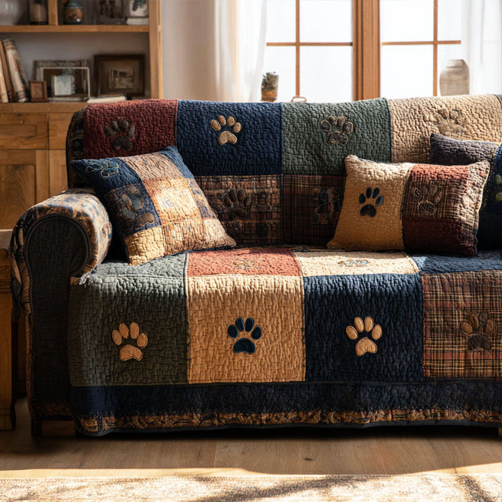 Pet Paw Quilted Sofa Cover NCU0VT342