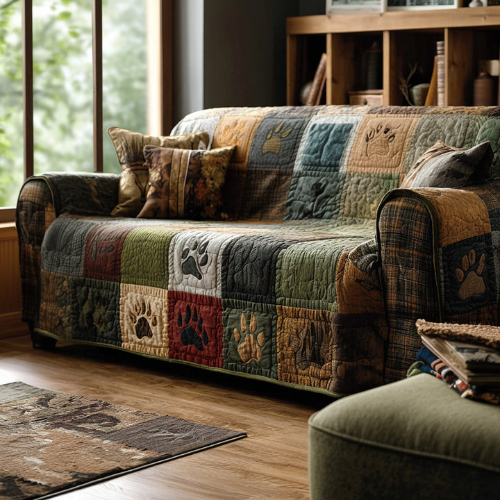 Rustic Paws Quiltet Sofadække NCU0DV9014