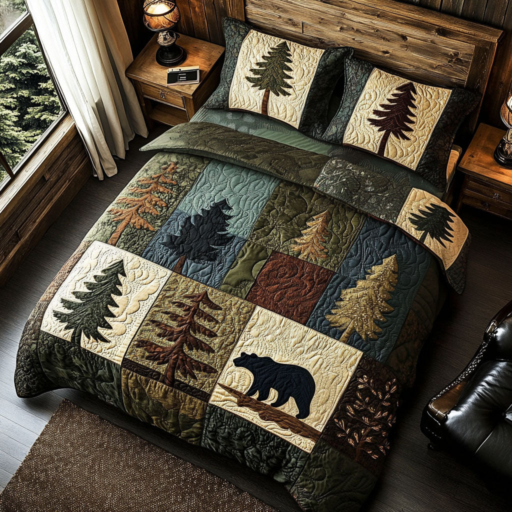 Rustik Tilflugts 3-delt Quilted Sengetøjssæt NCU0PT8398