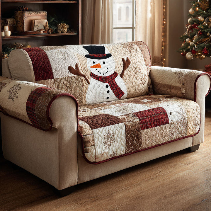 Rustik Snemand Quilted Sofa Dække NCU0TV826