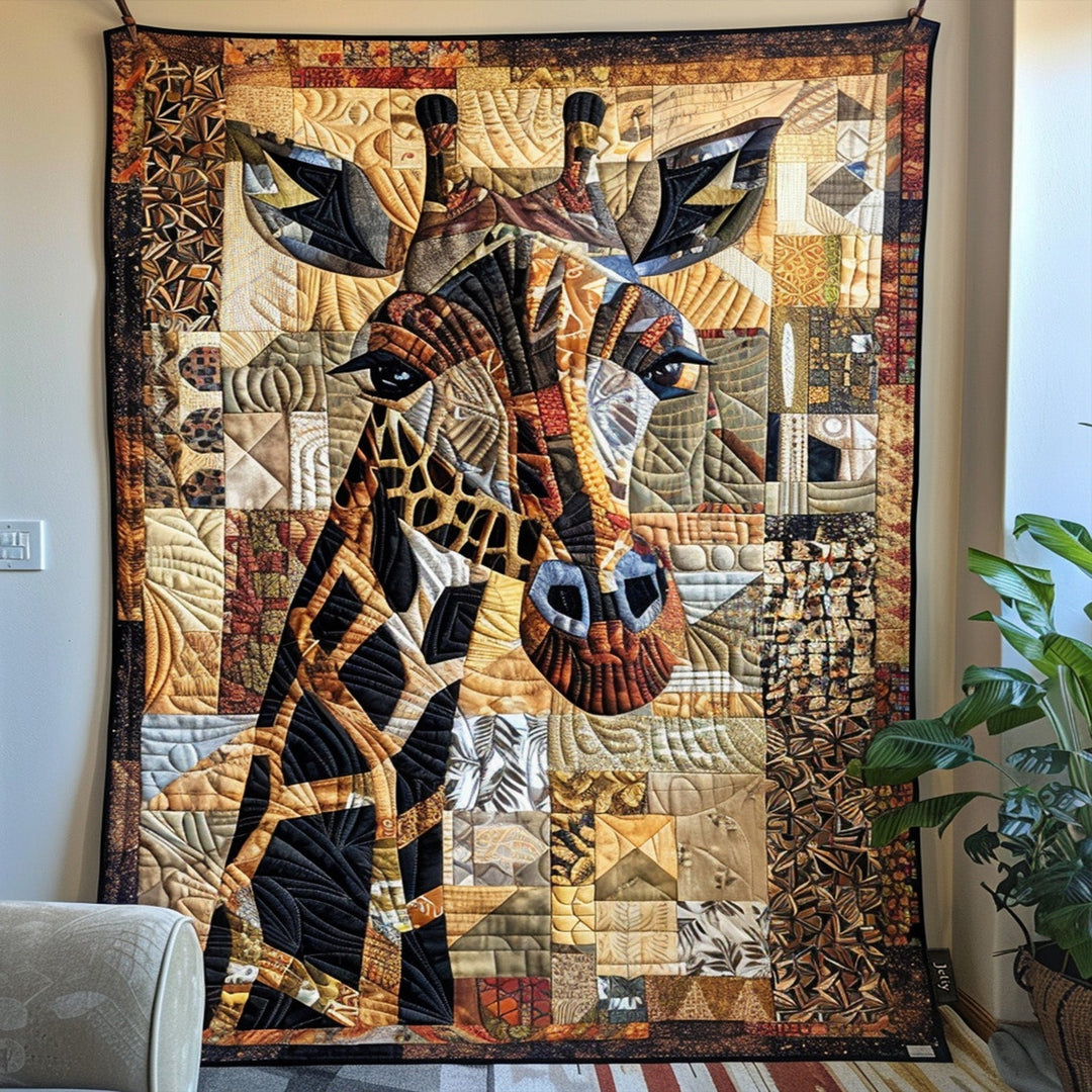 Safari Giraffe Quiltet Tæppe NCU0PT084