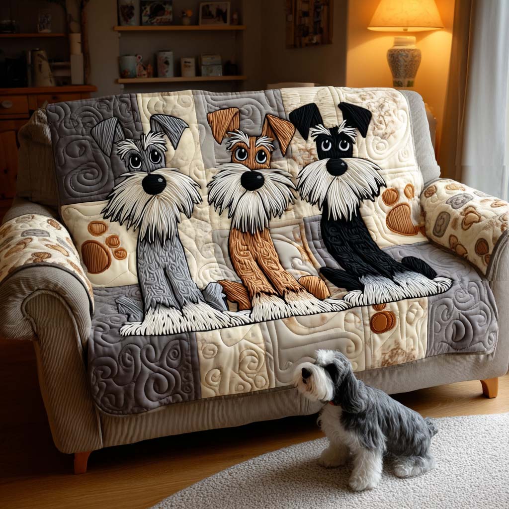 Schnauzer Spirit Quiltet Sofa Dække NCU0NT11475