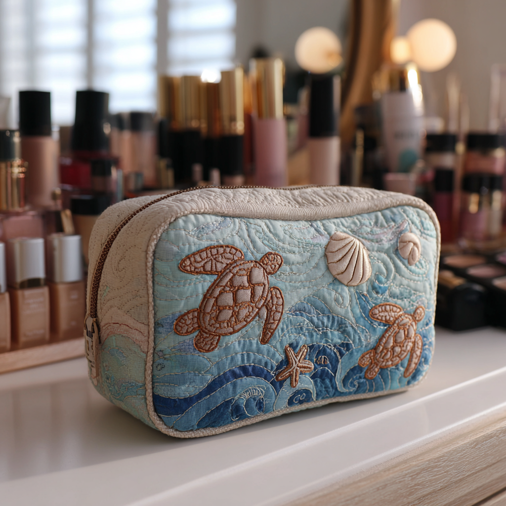 Skildpadde Quiltet Makeup Taske NCU0DK10241