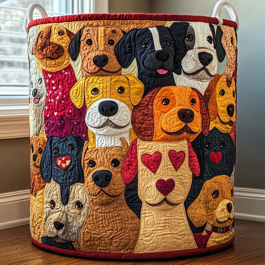 Hund Quilted Vasketøjskurv NCU0QN053