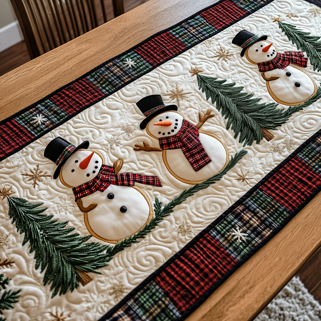 Snemand Gade Quilted Bordløber NCU0VH680