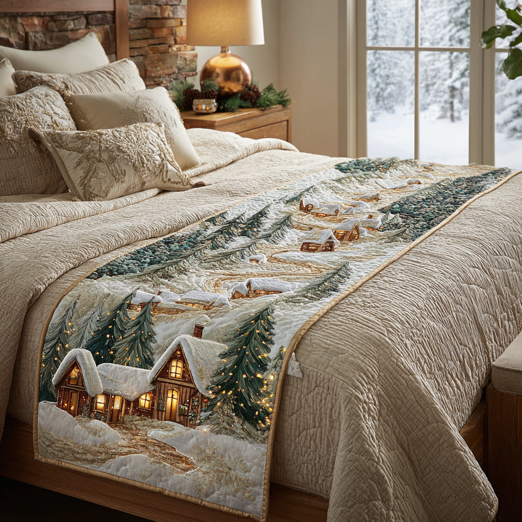 Snefyldt Hytte Quilted Bed Runner NCU0DV8902