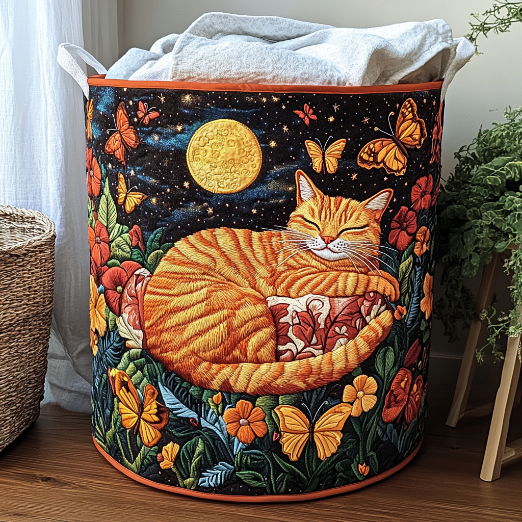 Snug Cat Quiltet Vasketøjskurv NCU0DDK613