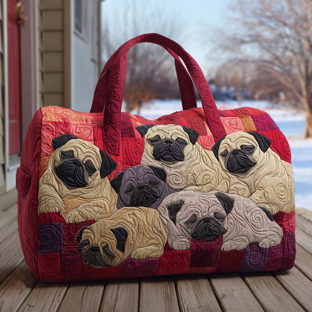 Snuggle Pug Quiltet Duffle Bag NCU0PT9565