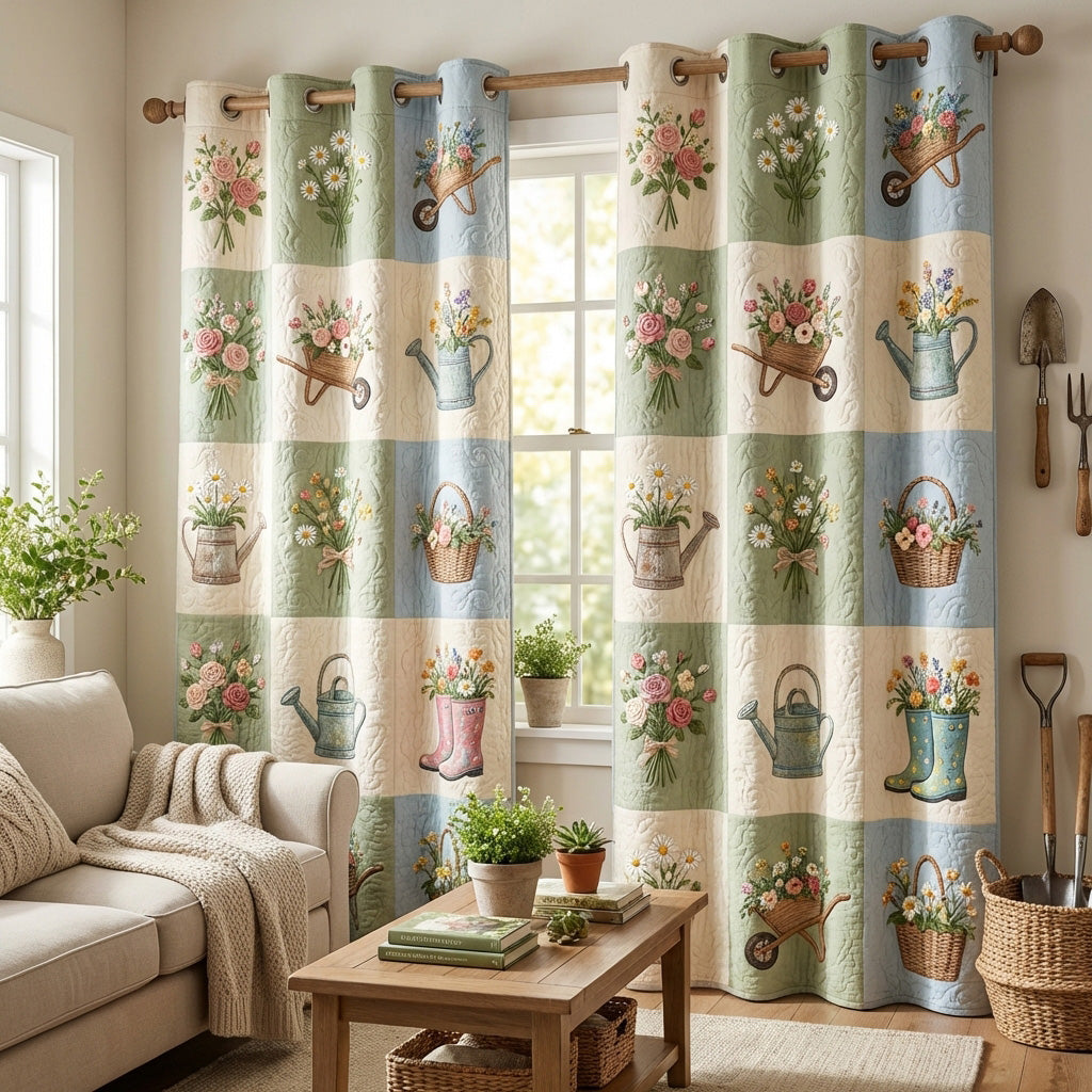 Forårshave Quiltede Gardiner NCU0TV1766