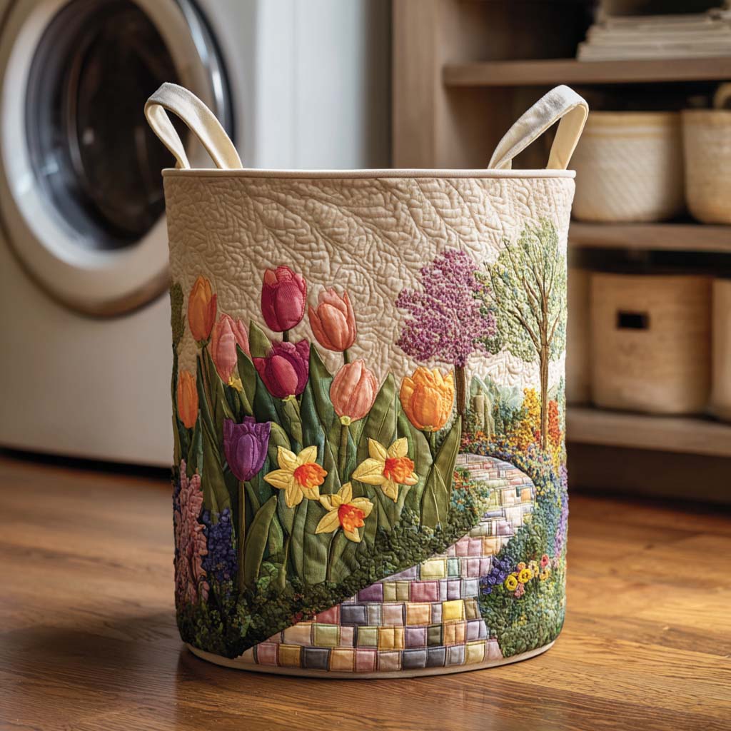 Forårseng Quilted Vasketøjskurv NCU0NTD092