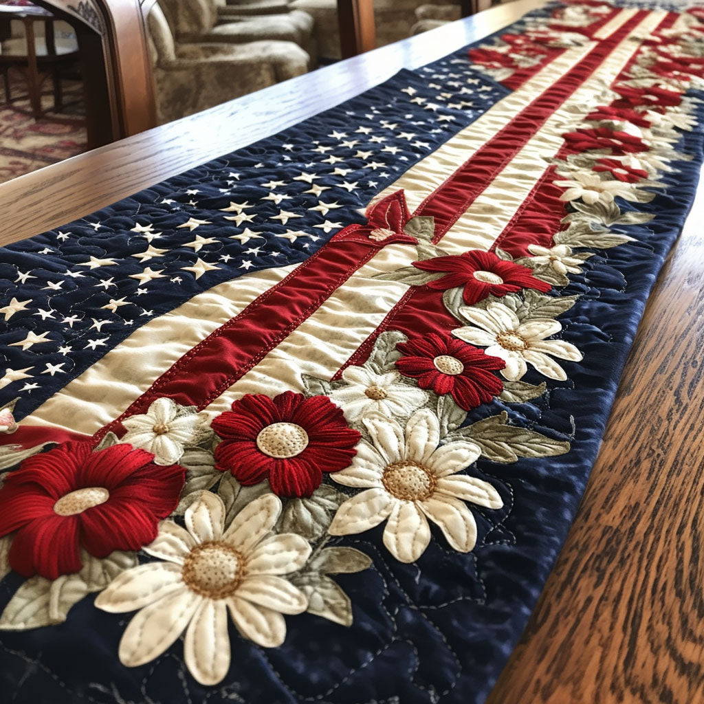 Stjerneprydet Quilted Bordløber NCU0PT4846