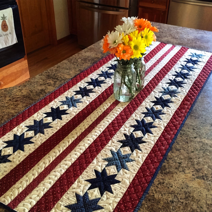 Stjerner og Striber Quilted Bordløber NCU0TH550