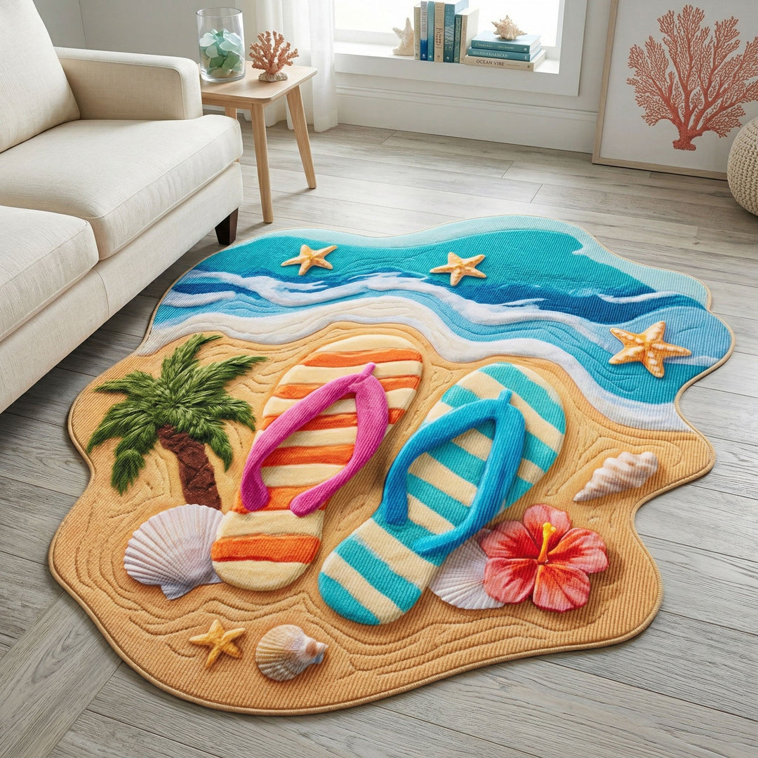 Sommer Flip Flop Specialformet Tæppe NCU0NT12628