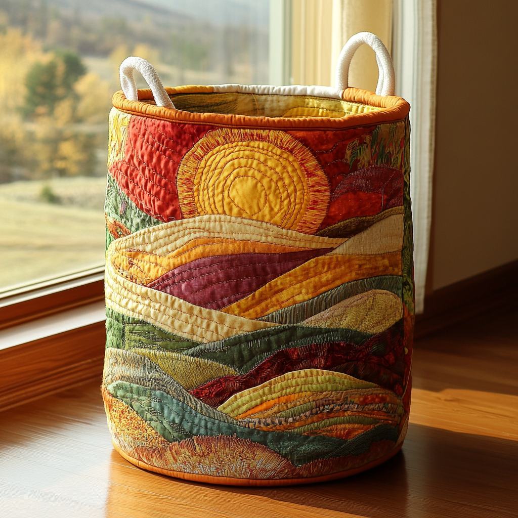 Solglød Quilted Vasketøjskurv NCU0PVL372