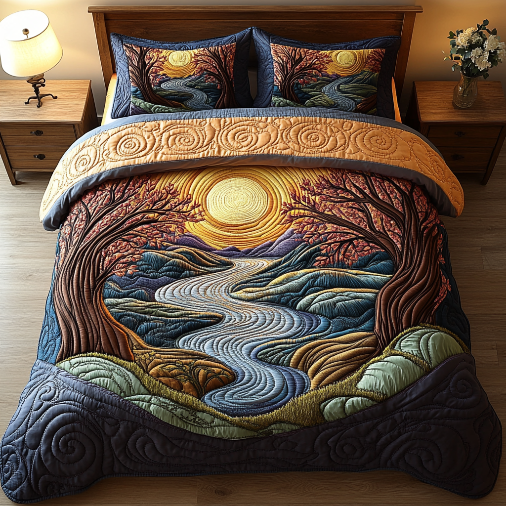 Sunbeam Serenity 3-delt Quiltet Sengetøjssæt NCU0DV3296
