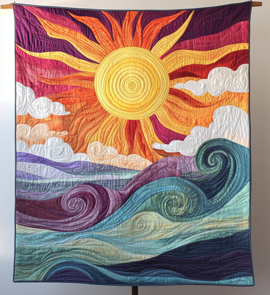 Sunburst Delight Quiltet Tæppe NCU0VL676