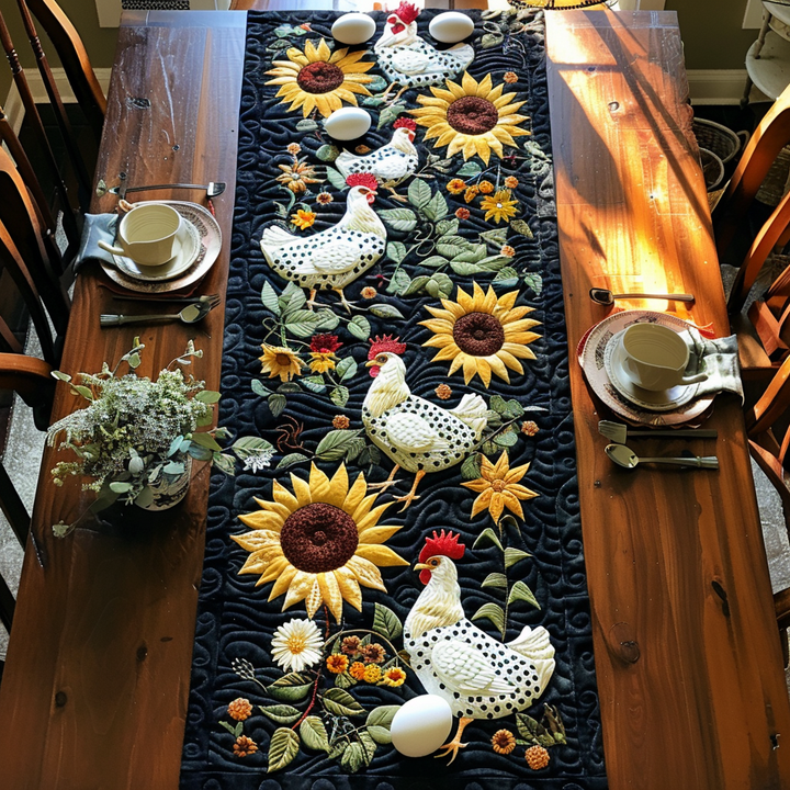 Solblomst Hens Quilted Table Runner NCU0TH580