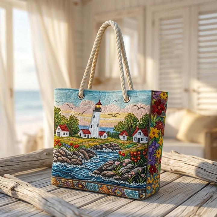Strandtaske - Fyrtårn Glans