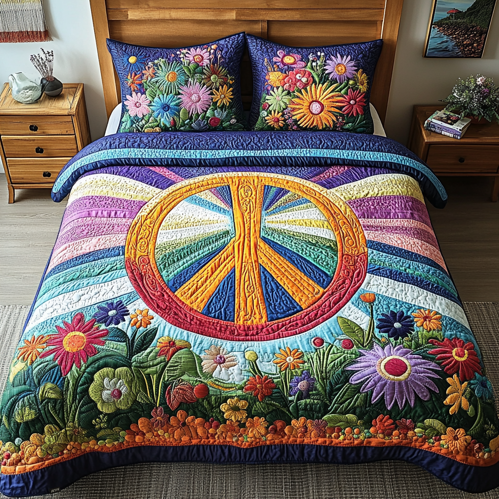 Tie Dye Dreams 3-delt quiltet sengetøjssæt NCU0DK4222