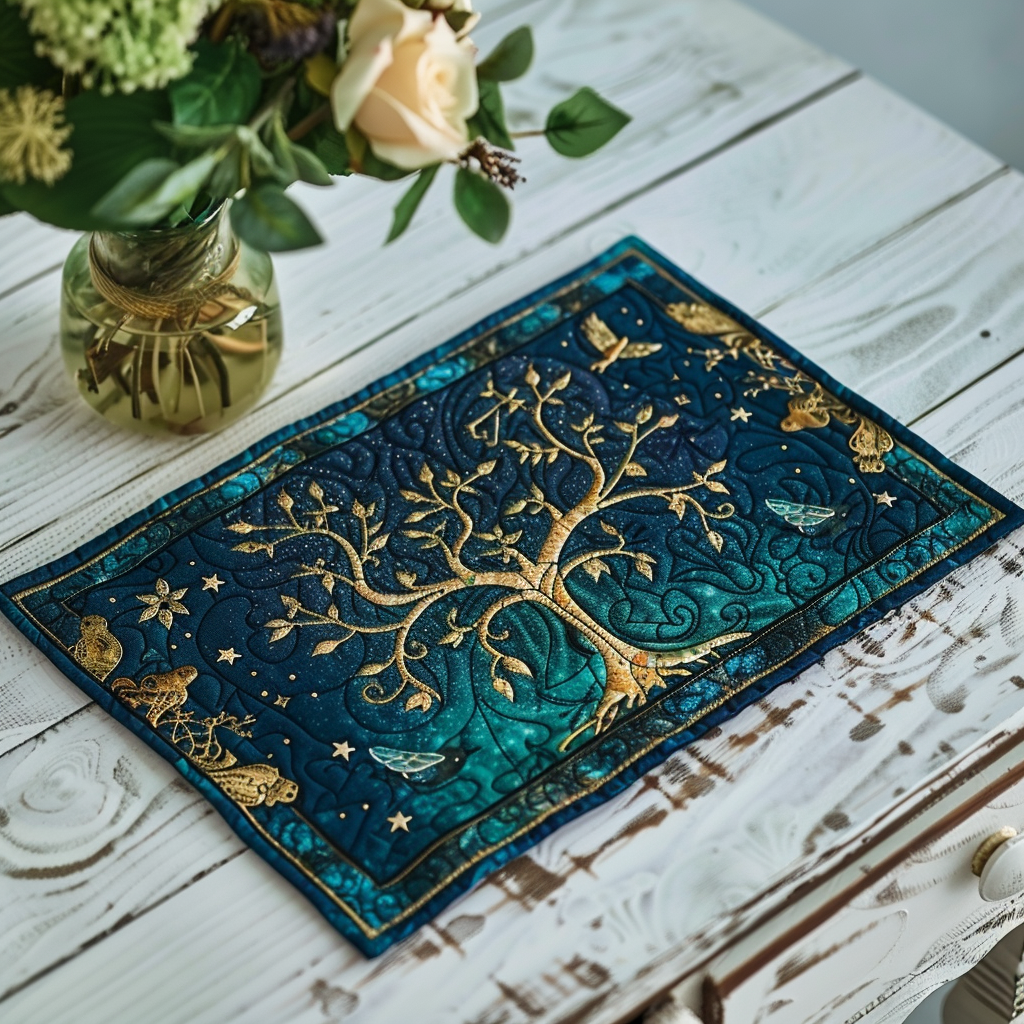 Livets Træ Keltisk Quilted Bordskåner NCU0TL161