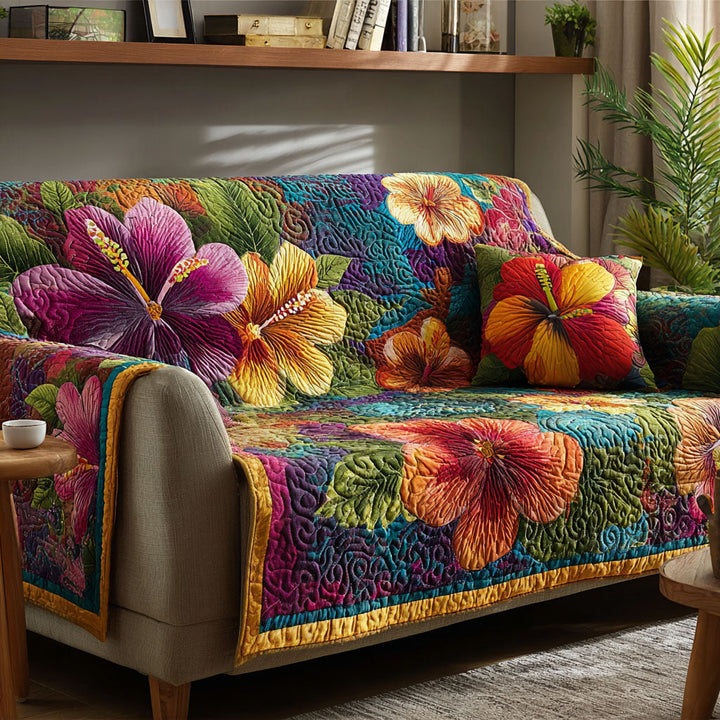 Tropisk Bloom Polstret Sofa Dække NCU0TV533