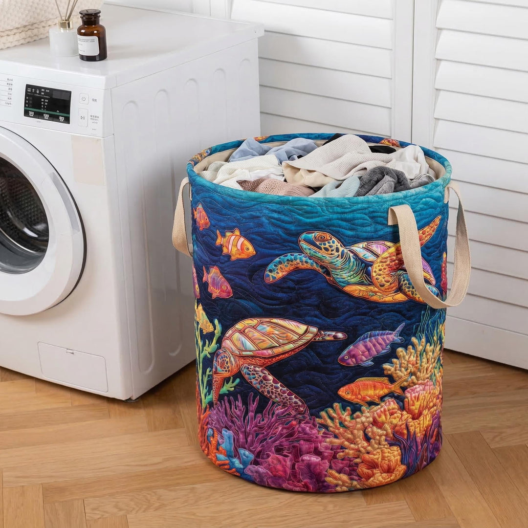 Turtle Bay Quiltet Vasketøjskurv NCU0NTD118
