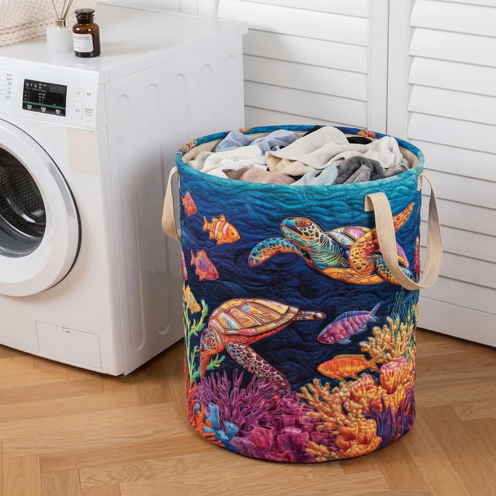 Turtle Bay Quiltet Vasketøjskurv NCU0NTD118