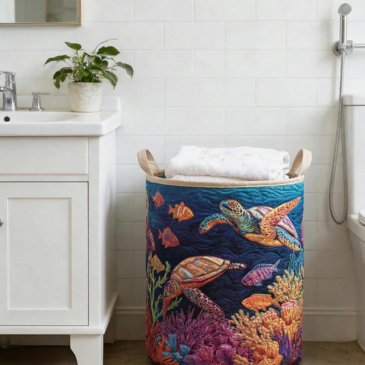 Turtle Bay Quiltet Vasketøjskurv NCU0NTD118