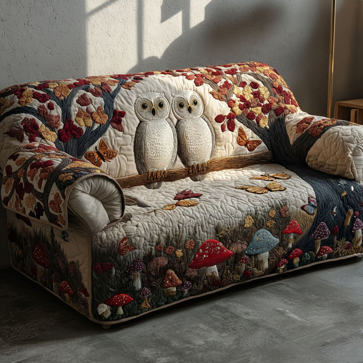 Twilight Owls Quiltet Sofa Dække NCU0PT10951