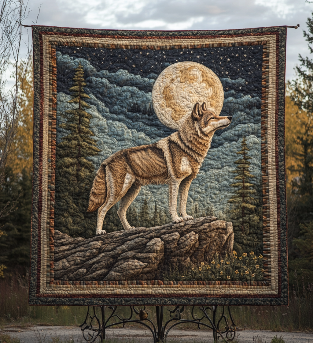 Twilight Wolf Quiltet Tæppe NCU0DV888