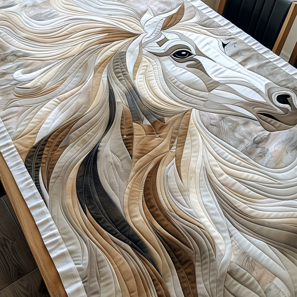 Hest Quiltet Bordløber NCU0VT12