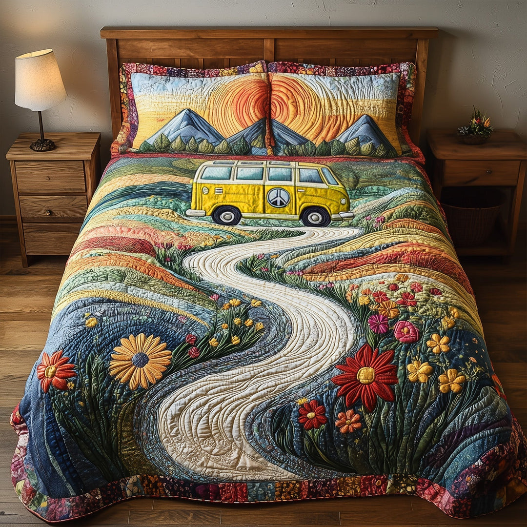 Vintage Wanderlust V2 3-delers Quilt Sæt NCU0PT5291