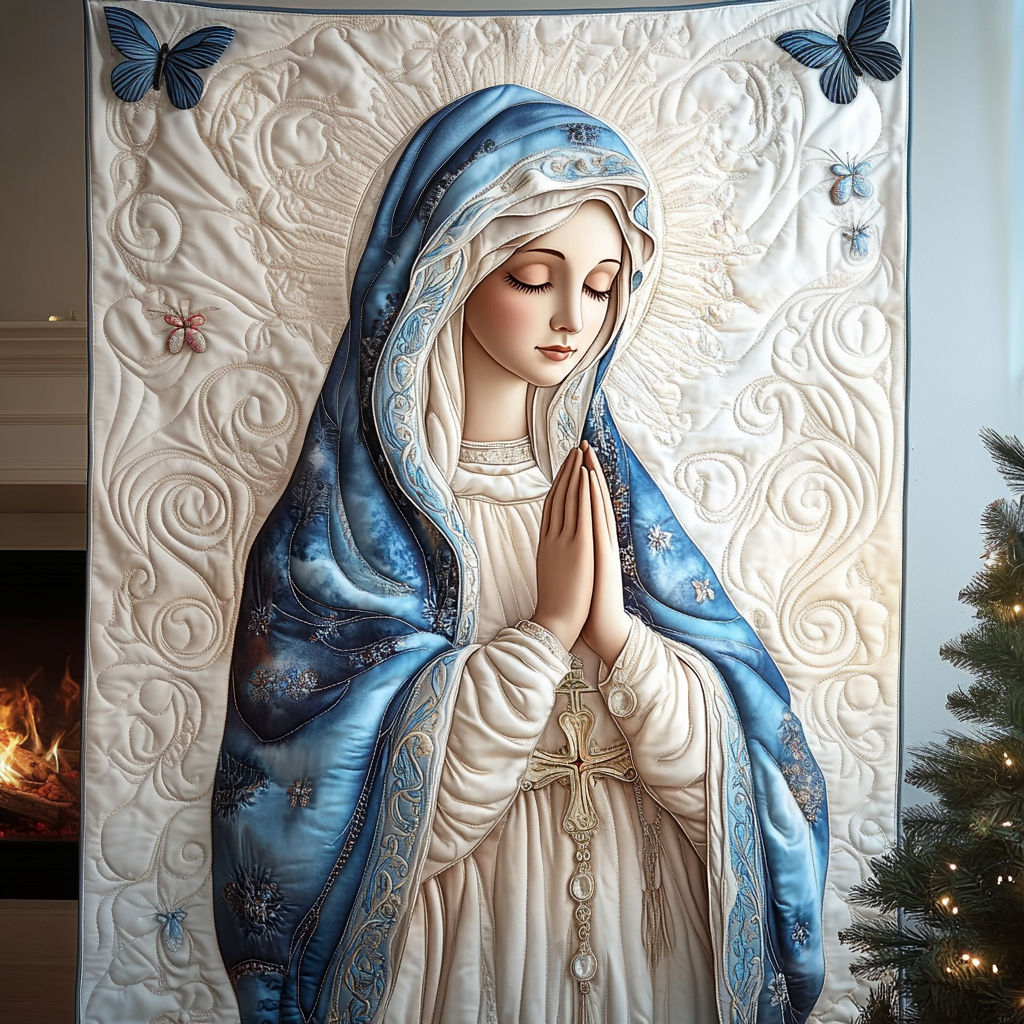 Jomfru Maria Quiltet Tæppe NCU0TL1539