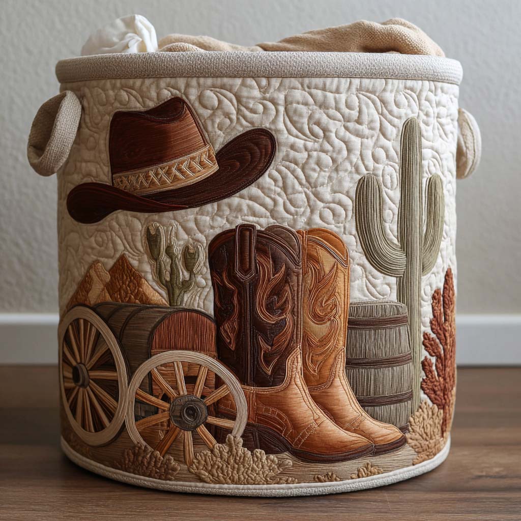 Western Spirit Quilted Laundry Basket NCU0NNT2660