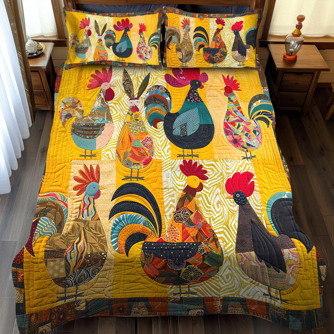 Kylling Quilted Sengetøj Sæt NCU0VT03