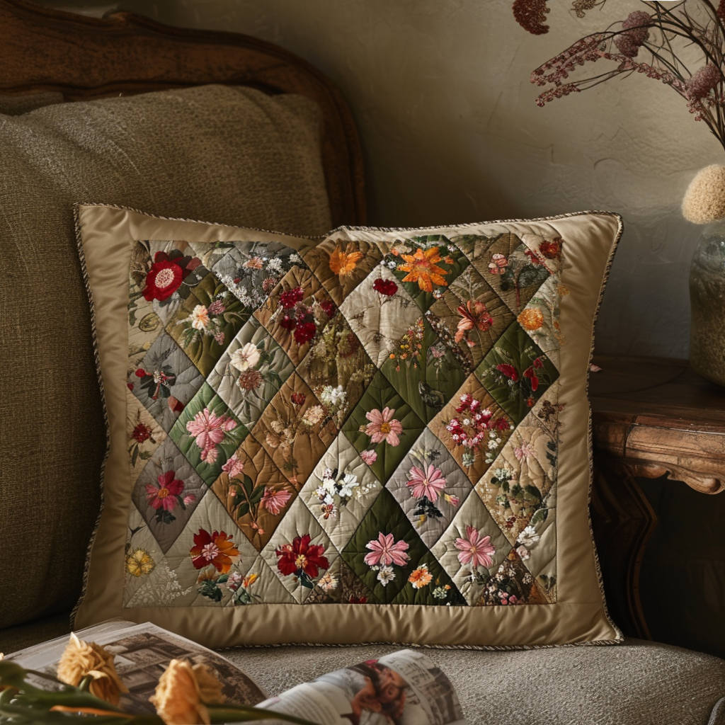 Vildblomst Patchwork Quilted Sengetøj Pudebetræk NCU0PT6791