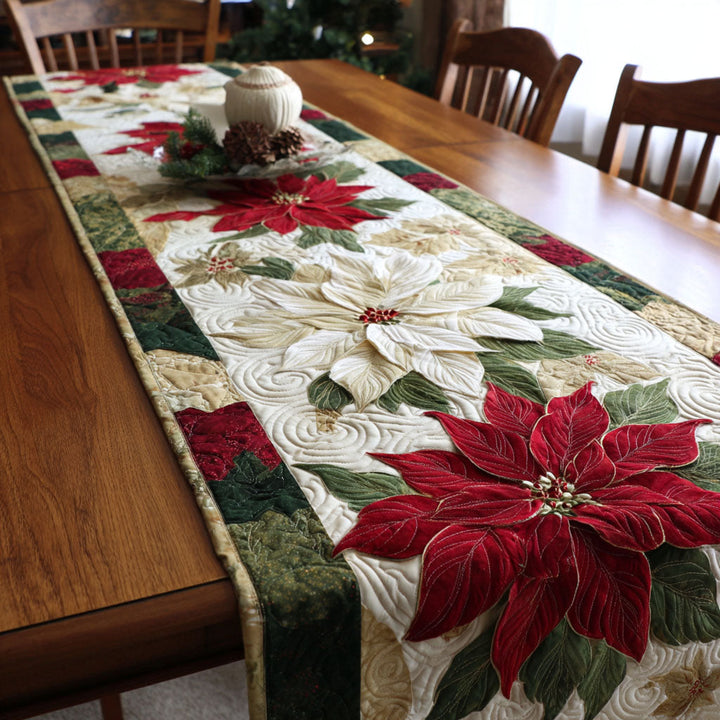 Vinter Blomst Quilted Bordløber NCU0TV229