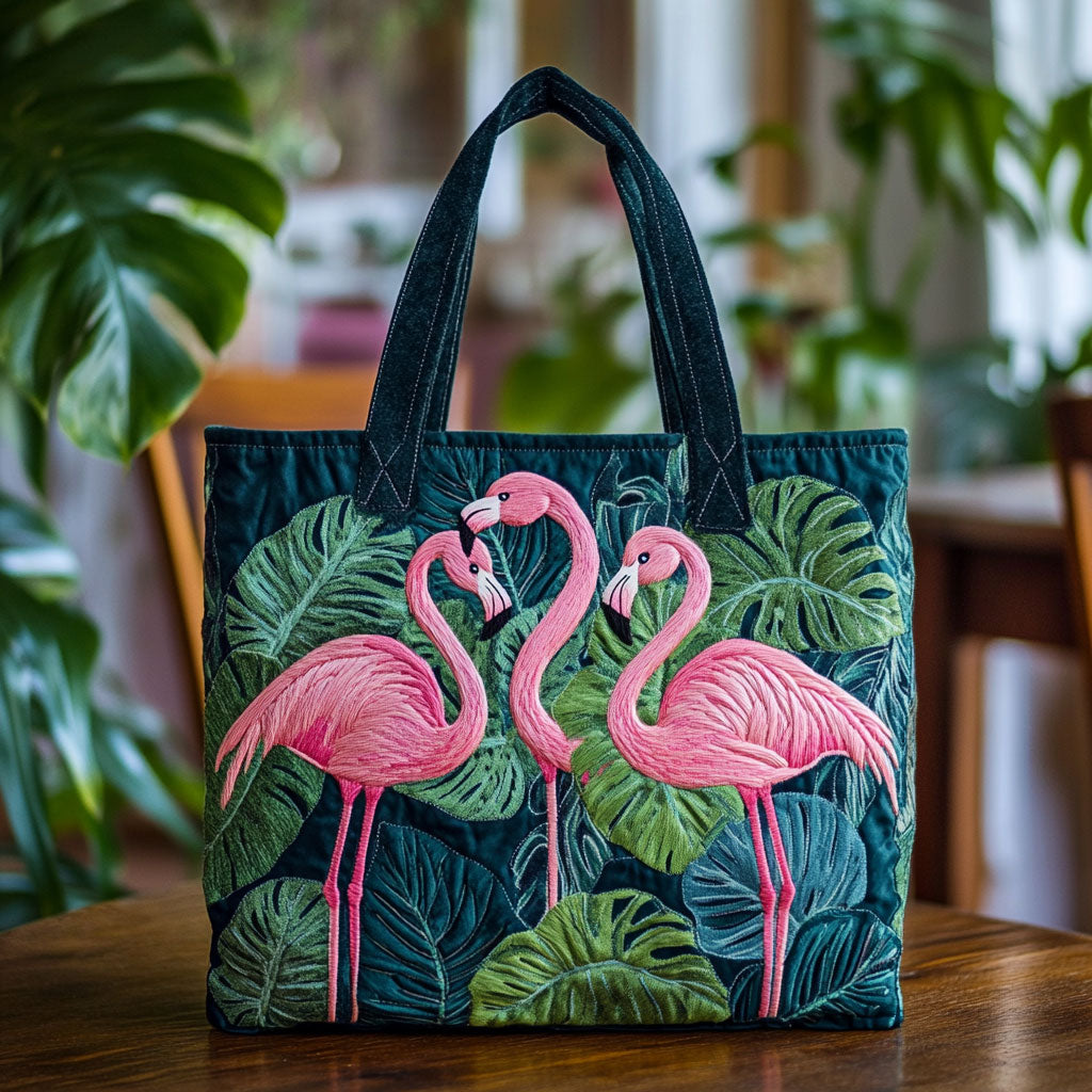 Tropisk Flamingo CW2409020CL Vatteret Tote Bag