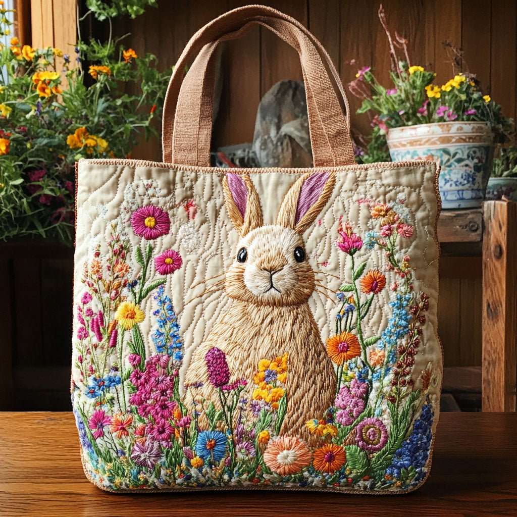 Rabbit Garden CW1001013CL Quiltet Tote Bag