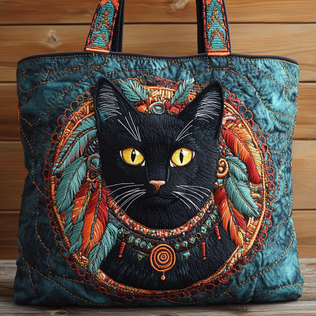 Tribal Cat CW1201083CL Quiltet Tote Bag