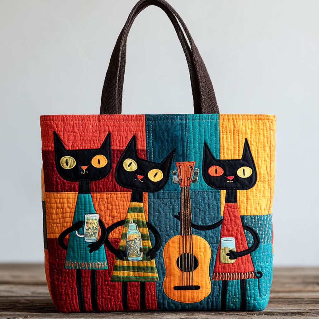 Feline Jam CP0701021CL Quiltet Tote Bag