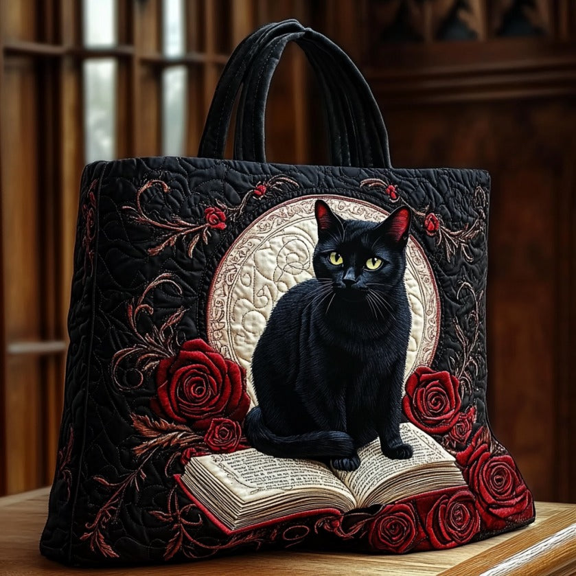 Mystisk Sort Kat XR0110001CL Vatteret Tote Bag