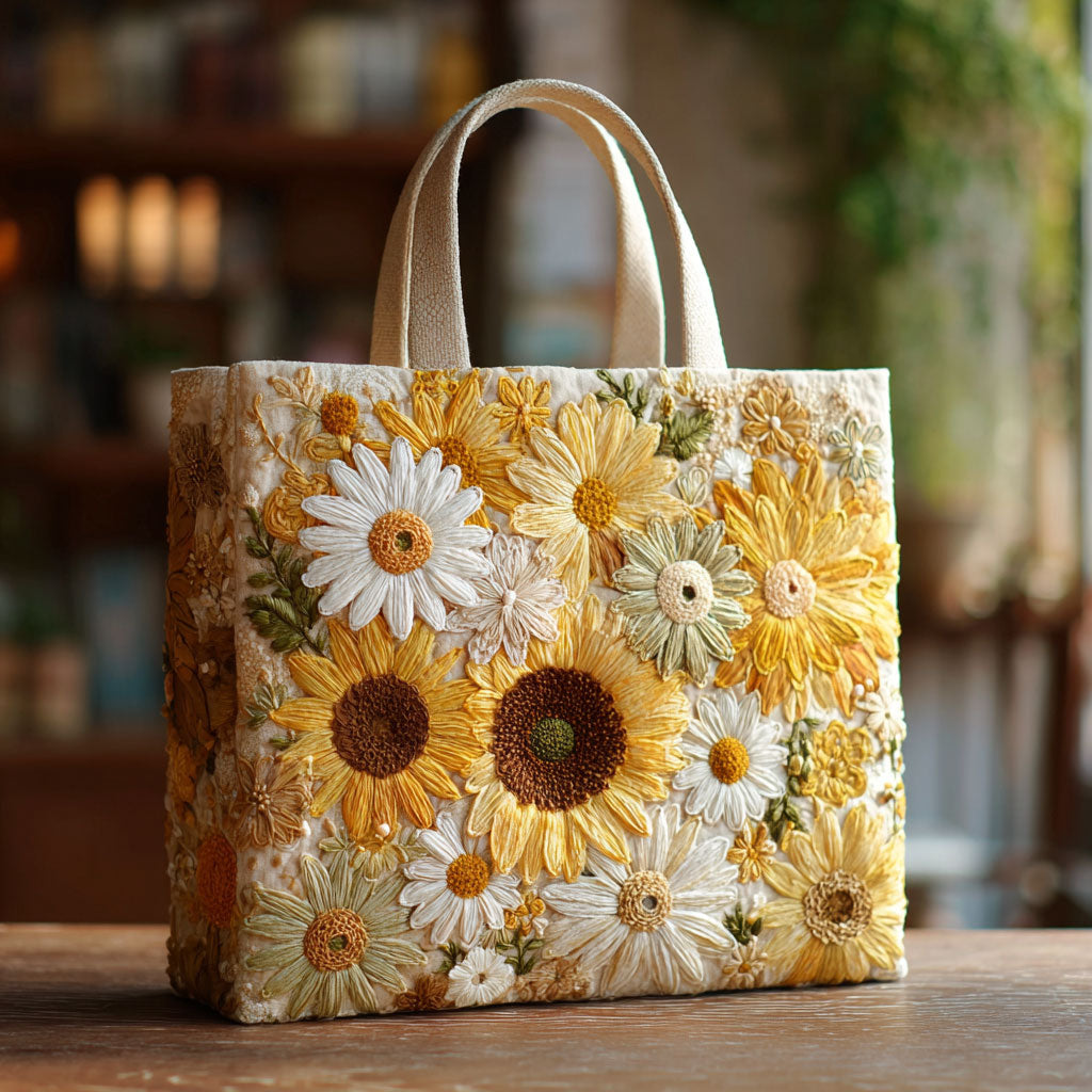 Sunshine Meadow Solsikke CW2609018CL Quilted Tote Bag
